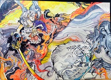 教師作品：馬克筆作品《山風》