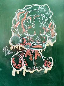 教師作品：黑闆畫作品《盲盒瑪特》